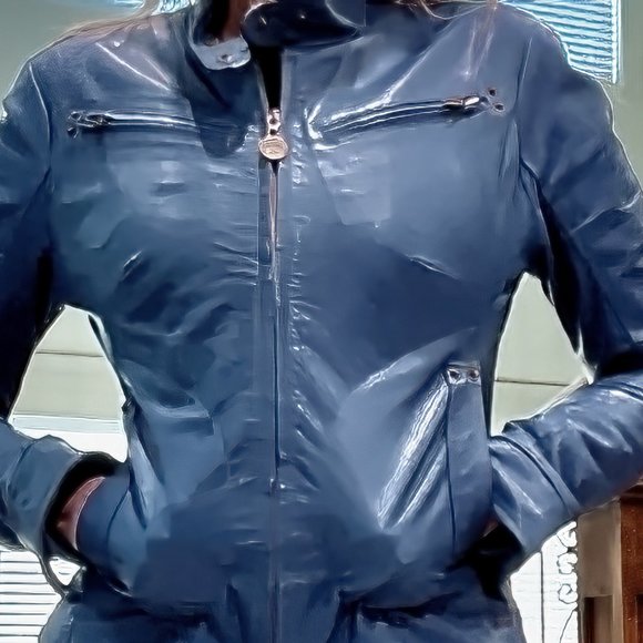 LA MARTINA ARGENTINA CUSTOM MADE BLUE LEATHER JACKET - Picture 10 of 12